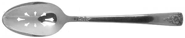 Spring Charm Silver (Silverplate, 1950) Pierced Tablespoon (Serving Spoon)