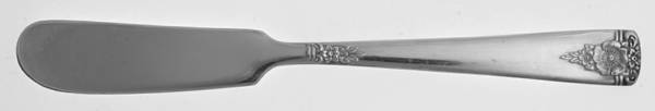 Spring Charm Silver (Silverplate, 1950) Flat Handle Butter Spreader