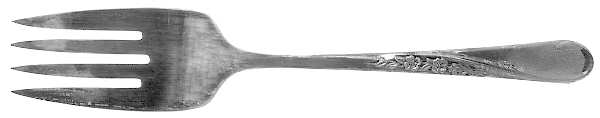 Spring Flower (Silverplate, 1956) Medium Solid Cold Meat Serving Fork