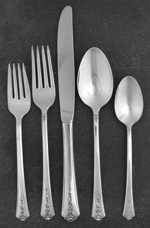 Spring Garden (Silverplate, 1949) 40 Piece Estate Set