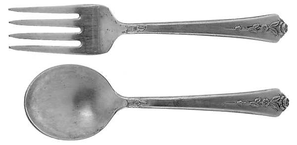 Spring Garden (Silverplate, 1949) 2 Pc Baby Set (BF, BS) by International Silver
