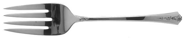 Spring Garden (Silverplate, 1949) Large Solid Cold Meat Serving Fork by International Silver