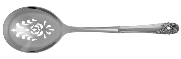 Spring Glory (Sterling, 1942, No Monograms) Casserole Spoon with Pierced Stainless Bowl HC