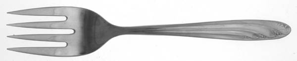 Spring Lily (Stainless) Medium Solid Cold Meat Serving Fork