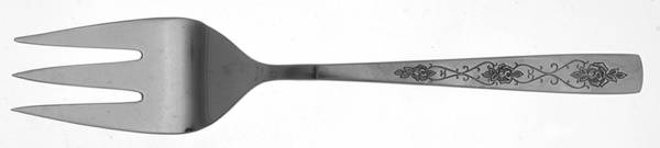 Spanish Rose (Stainless) Medium Solid Cold Meat Serving Fork