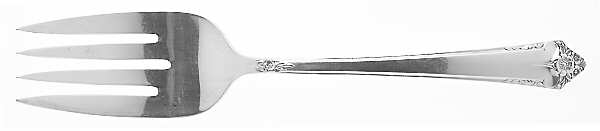Starlight (Silverplate, 1950) Large Solid Cold Meat Serving Fork by International Silver