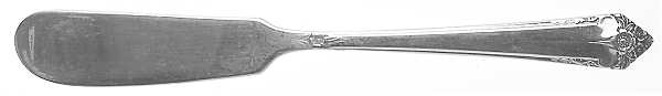 Starlight (Silverplate, 1950) Flat Handle Butter Spreader by International Silver