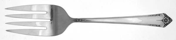 Starlight (Silverplate, 1950) Medium Solid Cold Meat Serving Fork