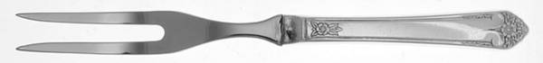 Starlight (Silverplate, 1950) Small Steak Carving Fork with Stainless Prongs