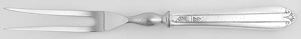 Starlight (Silverplate, 1939) Small Steak Carving Fork with Stainless Prongs