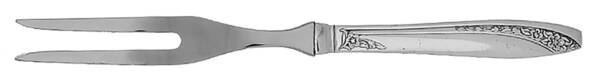 Starlight (Silverplate, 1953) Small Steak Carving Fork with Stainless Prongs