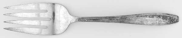Starlight (Silverplate, 1953) Medium Solid Cold Meat Serving Fork