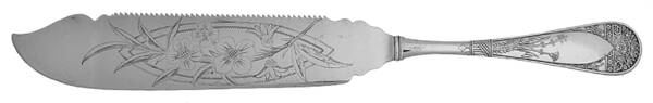 St. James (Silverplate, 1881) Solid Bright Cut Cake Saw