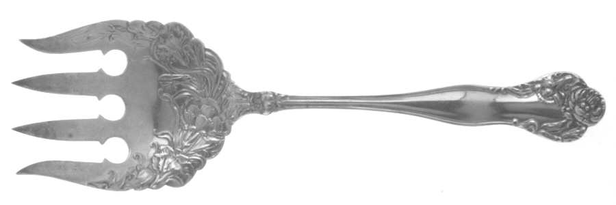 Stratford (Sterling, 1902, No Monograms) Small Solid Fish Serving Fork
