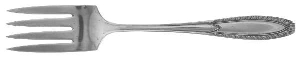 Strand (Silverplate, 1935) Medium Solid Cold Meat Serving Fork