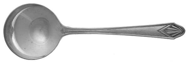 Sunburst (Silverplate, 1938) Round Bowl Soup Spoon (Bouillon)