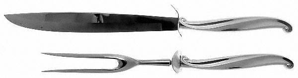 Swan Lake (Sterling, 1960) Small Steak 2-Piece Carving Set w/Stainless Blade
