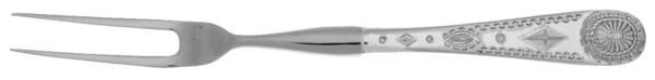 Taos (Silverplate, 1990) Small Steak Carving Fork with Stainless Prongs