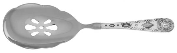 Taos (Silverplate, 1990) Pierced Casserole Spoon with Stainless Bowl
