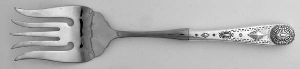 Taos (Silverplate, 1990) Large Stainless-Tine Cold Meat Serving Fork