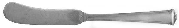 Theseum (Sterling, 1922, No Monograms) Flat Handle Butter Spreader