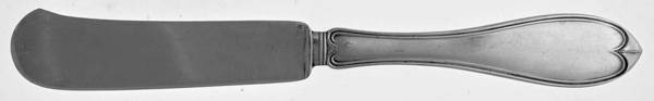 Threaded Oval (Silverplate, 1910) Flat Handle Master Butter Knife