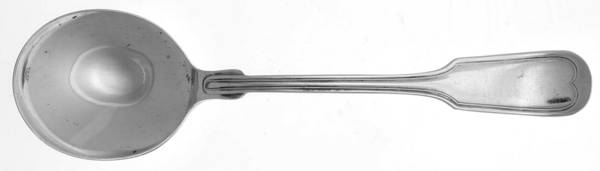 Threaded (Silverplate) Round Bowl Soup Spoon (Gumbo)