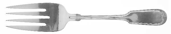 Threaded (Silverplate) Medium Solid Cold Meat Serving Fork