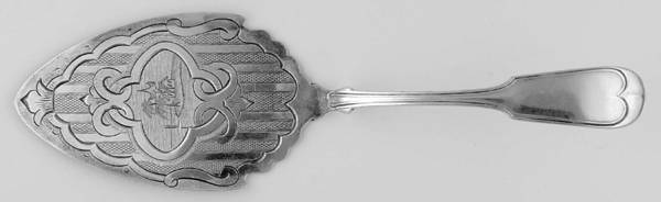 Threaded (Silverplate) Large Solid Bright Cut Pie Knife