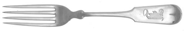 Tipped (Silverplate) Monogram Fork