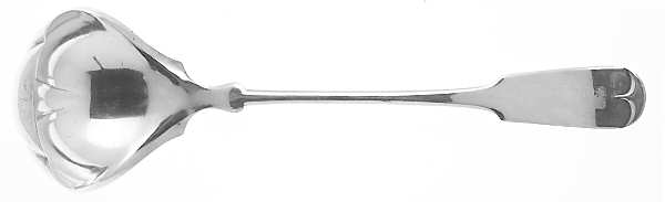 Tipped (Silverplate) Oyster Ladle Solid with Scalloped Bowl
