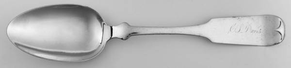Tipped (Silverplate) Monogram Tablespoon (Serving Spoon)