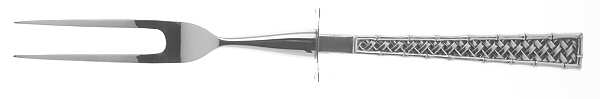 Tradewinds (Sterling, 1975) Small Steak Carving Fork with Stainless Prongs by International Silver