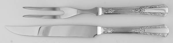 Treasure (Silverplate, 1940) Small Stainless Blade 2-Piece Steak Carving Set