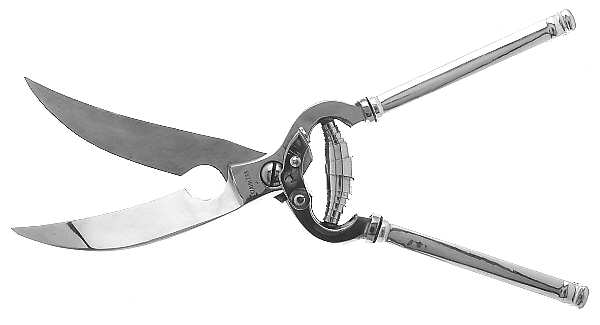 Trianon (Sterling, 1921, No Monograms) Poultry Shears with Stainless Blades