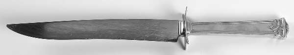 Trianon (Sterling, 1921, No Monograms) Large Carving/Roast Knife StnlBl w/Sterling Guard