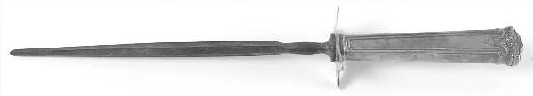 Trianon (Sterling, 1921, No Monograms) Large Knife Sharpener-Steel Rod w/Sterling Guard