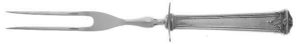 Trianon (Sterling, 1921, No Monograms) Small Carving Fork W/Sterling Guard
