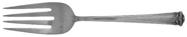 Trianon (Sterling, 1921, No Monograms) Medium Solid Cold Meat Serving Fork