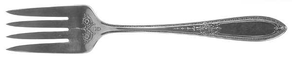 Triumph (Silverplate, 1925, NO MONOGRAMS) Medium Solid Cold Meat Serving Fork by International Silver