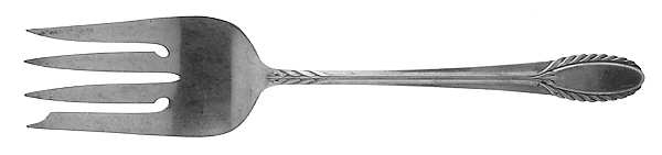 Trousseau (Sterling, 1934) Large Solid Cold Meat Serving Fork