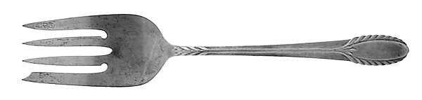 Trousseau (Sterling, 1934) Small Solid Cold Meat Serving Fork