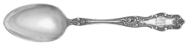 Tudor (Silverplate, 1904) Monogram Place/Oval Soup Spoon