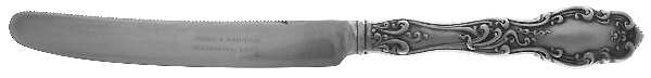 Tudor (Silverplate, 1904) Orange Knife with Silverplate Blade