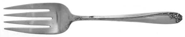 Tupperware Rose (Silverplate, 1955) Medium Solid Cold Meat Serving Fork