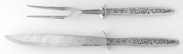 Valencia (Sterling, 1965) Large 2-Piece Roast Carving Set w/Stainless Blade by International Silver