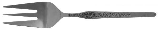 Velvet Rose (Stainless) Medium Solid Cold Meat Serving Fork