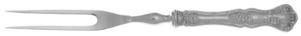 Vintage (Silverplate, 1904) Small Steak Carving Fork with Stainless Prongs