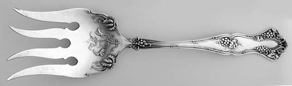 Vintage (Silverplate, 1904) Large Solid Fish Serving Fork