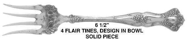 Vintage (Silverplate, 1904) Small Chipped Beef Fork